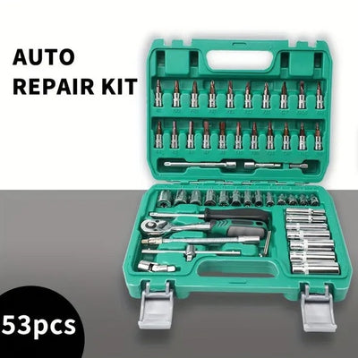 53pcs Set Car Repair Kit Tools, Car Repair Machine Repair Quick