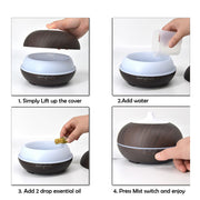 Mistyrious Essential Oil Humidifier Natural Oak Design With Easy