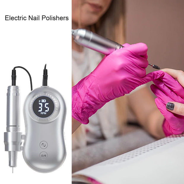 35000 RPM Electric Nail Polish Drill Mini 2 in 1 Electric Nail File