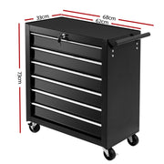 Giantz 6 Drawer Tool Box Cabinet Chest Trolley Cart Garage Toolbox