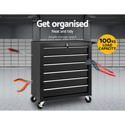 Giantz 6 Drawer Tool Box Cabinet Chest Trolley Cart Garage Toolbox