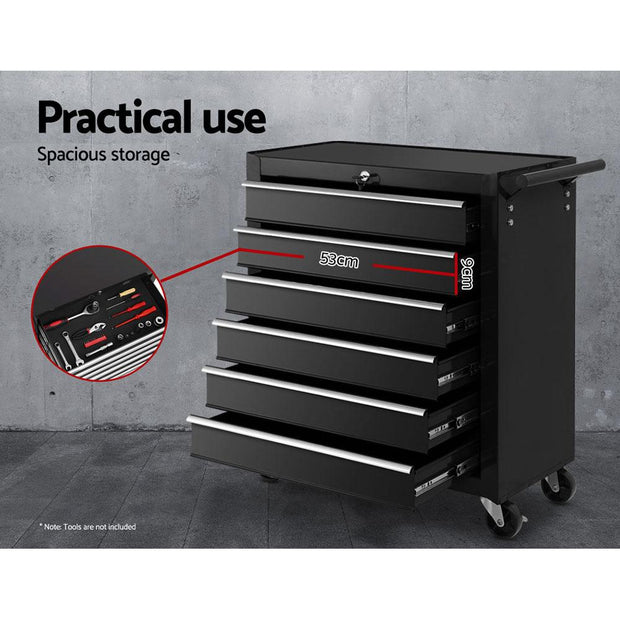 Giantz 6 Drawer Tool Box Cabinet Chest Trolley Cart Garage Toolbox